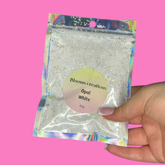 Opal White - Chunky Glitter Mix - 50g