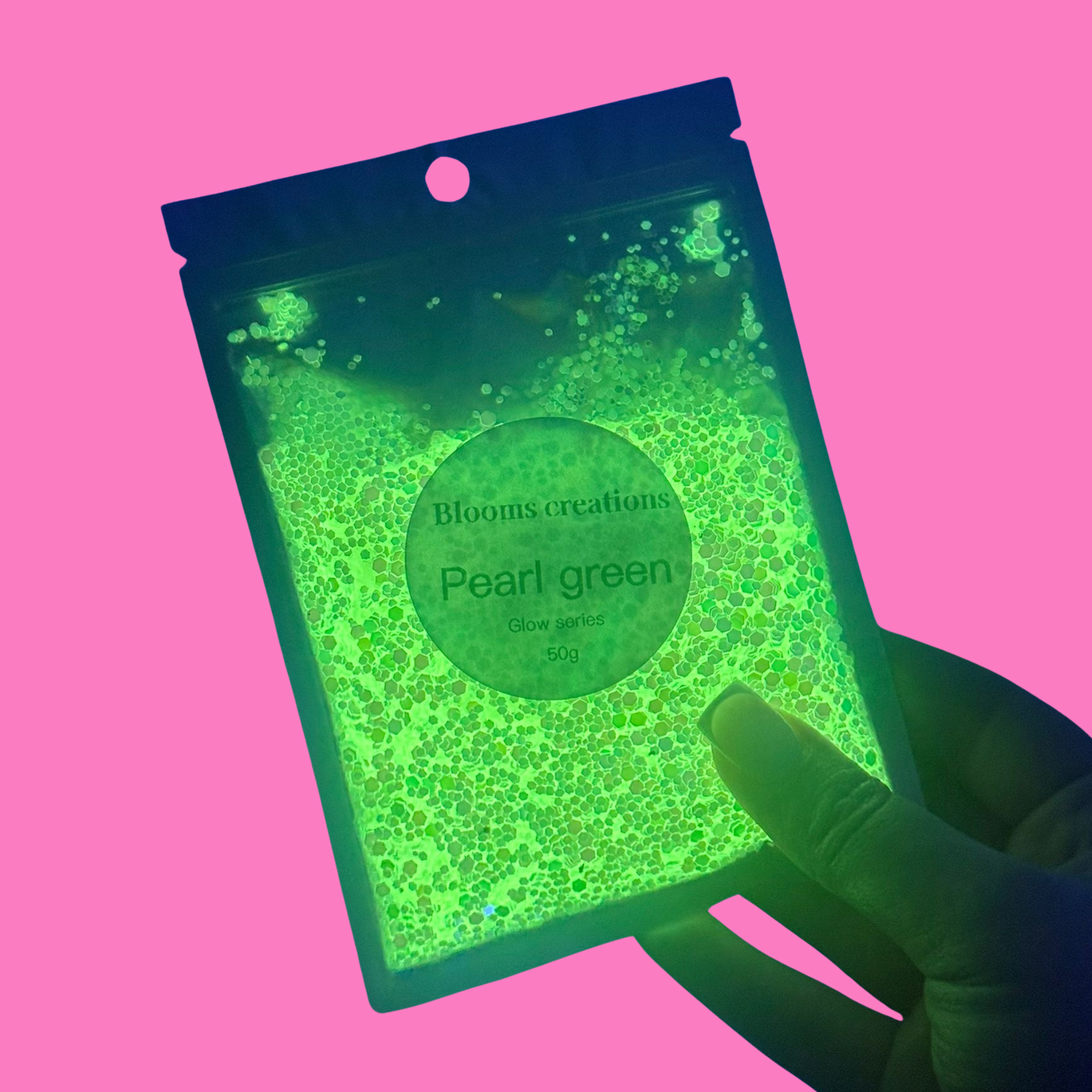Pearl Green - Glow in the Dark Glitter - 50g